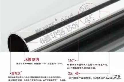 工程用不銹鋼管鋼印內容